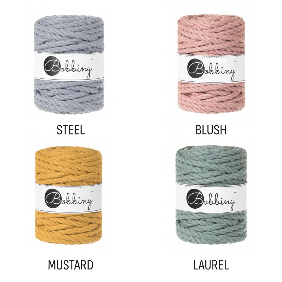 Bobbiny MACRAME ROPES 3PLY 9MM Beige | Knitting yarn shop / dzijas veikals