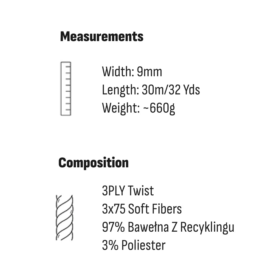 Bobbiny MACRAME ROPES 3PLY 9MM Terracotta | Knitting yarn shop / dzijas veikals