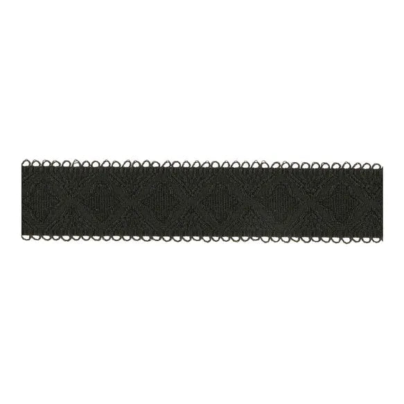 Bra strap elastic picot edge 19mm - 25m Black | Knitting yarn shop / dzijas veikals