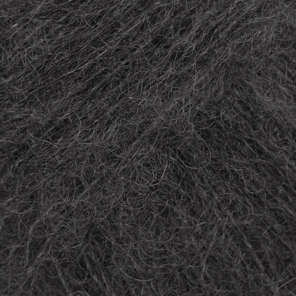 BRUSHED ALPACA SILK UNI COLOUR 16 black | Knitting yarn shop / dzijas veikals