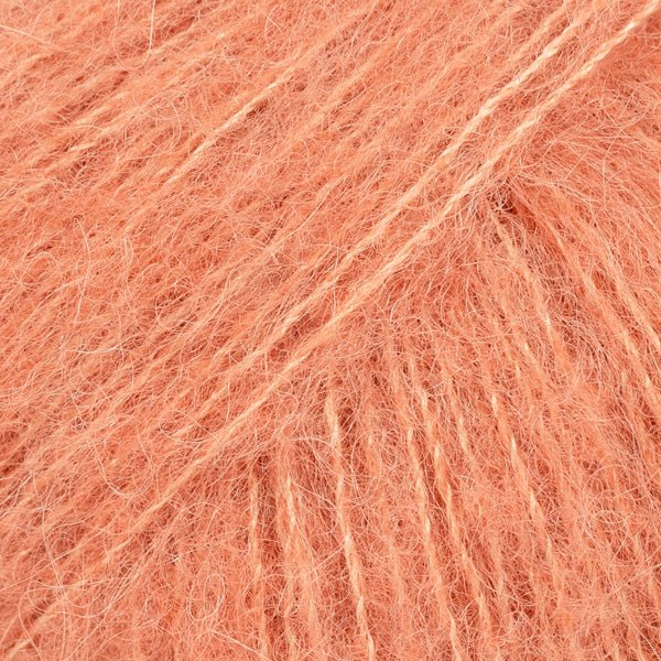 BRUSHED ALPACA SILK UNI COLOUR 22 pale rust | Knitting yarn shop / dzijas veikals