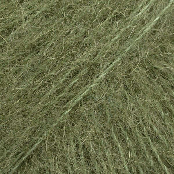 BRUSHED ALPACA SILK UNI COLOUR 32 moss green | Knitting yarn shop / dzijas veikals
