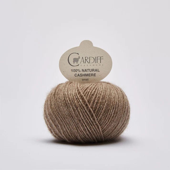 CARDIFF Cashmere Small Yarn 2x 2/28 brown 511 Natural | Knitting yarn shop / dzijas veikals