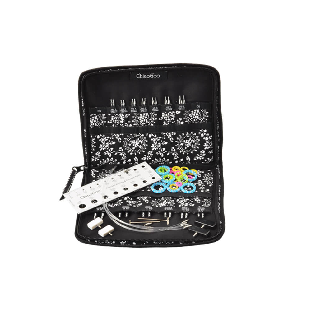 ChiaoGoo Spin bamboo interch. tip set 10cm 2.75 - 10.0mm | Knitting yarn shop / dzijas veikals