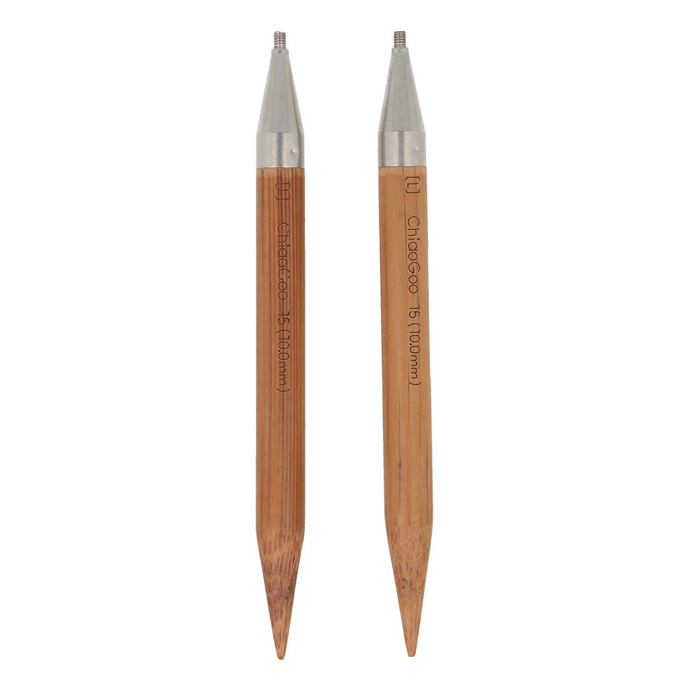 ChiaoGoo Spin bamboo interch. tip set 13cm 2.75 - 10.0mm | Knitting yarn shop / dzijas veikals