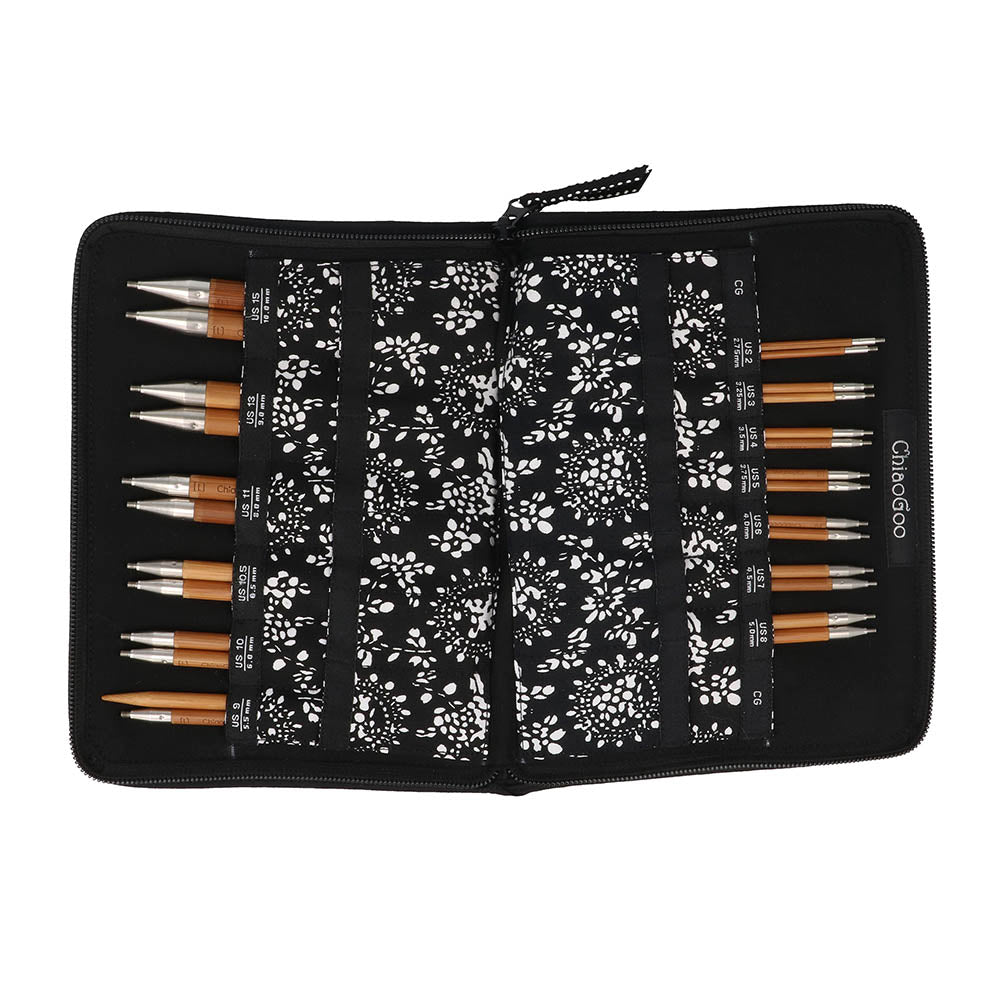 ChiaoGoo Spin bamboo interch. tip set 13cm 2.75 - 10.0mm | Knitting yarn shop / dzijas veikals