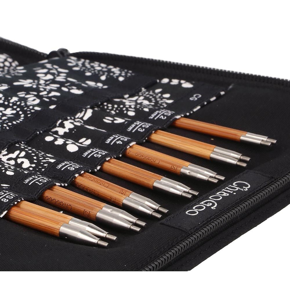 ChiaoGoo Spin bamboo interch. tip set 13cm 2.75 - 10.0mm | Knitting yarn shop / dzijas veikals