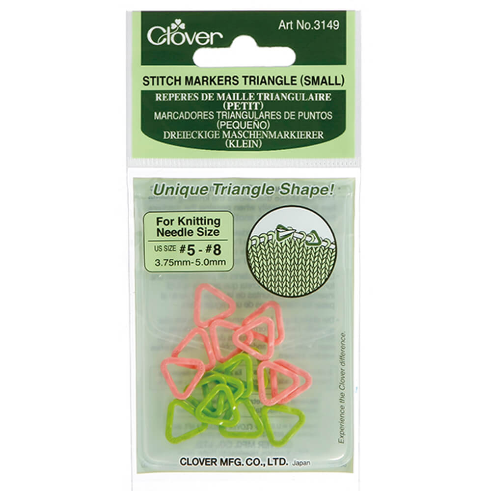 Clover Stitch markers triangle 3.75 - 5.00mm | Knitting yarn shop / dzijas veikals