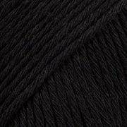 COTTON LIGHT UNI COLOUR 20 black | Knitting yarn shop / dzijas veikals