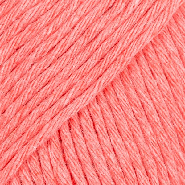 COTTON LIGHT UNI COLOUR 49 coral | Knitting yarn shop / dzijas veikals