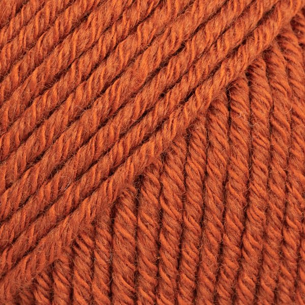COTTON MERINO UNI COLOUR 25 rust | Knitting yarn shop / dzijas veikals