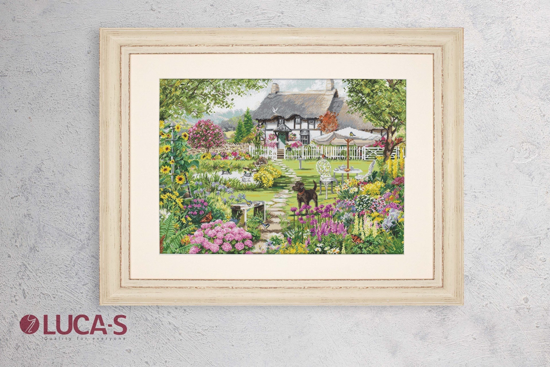 Cross Stitch Kit Luca - S GOLD - Cottage Garden, B2412 | Knitting yarn shop / dzijas veikals