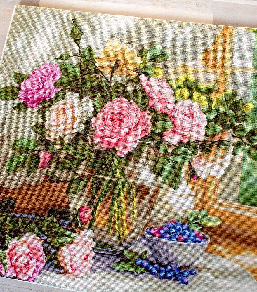 Cross Stitch Kit Luca - S - Still Life with Blueberries, B588 | Knitting yarn shop / dzijas veikals