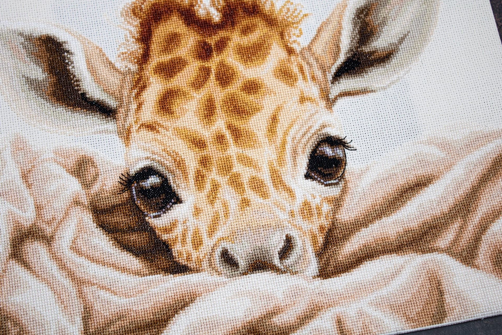 Cross Stitch Kit Luca - S - The Baby Giraffe, B2425 | Knitting yarn shop / dzijas veikals