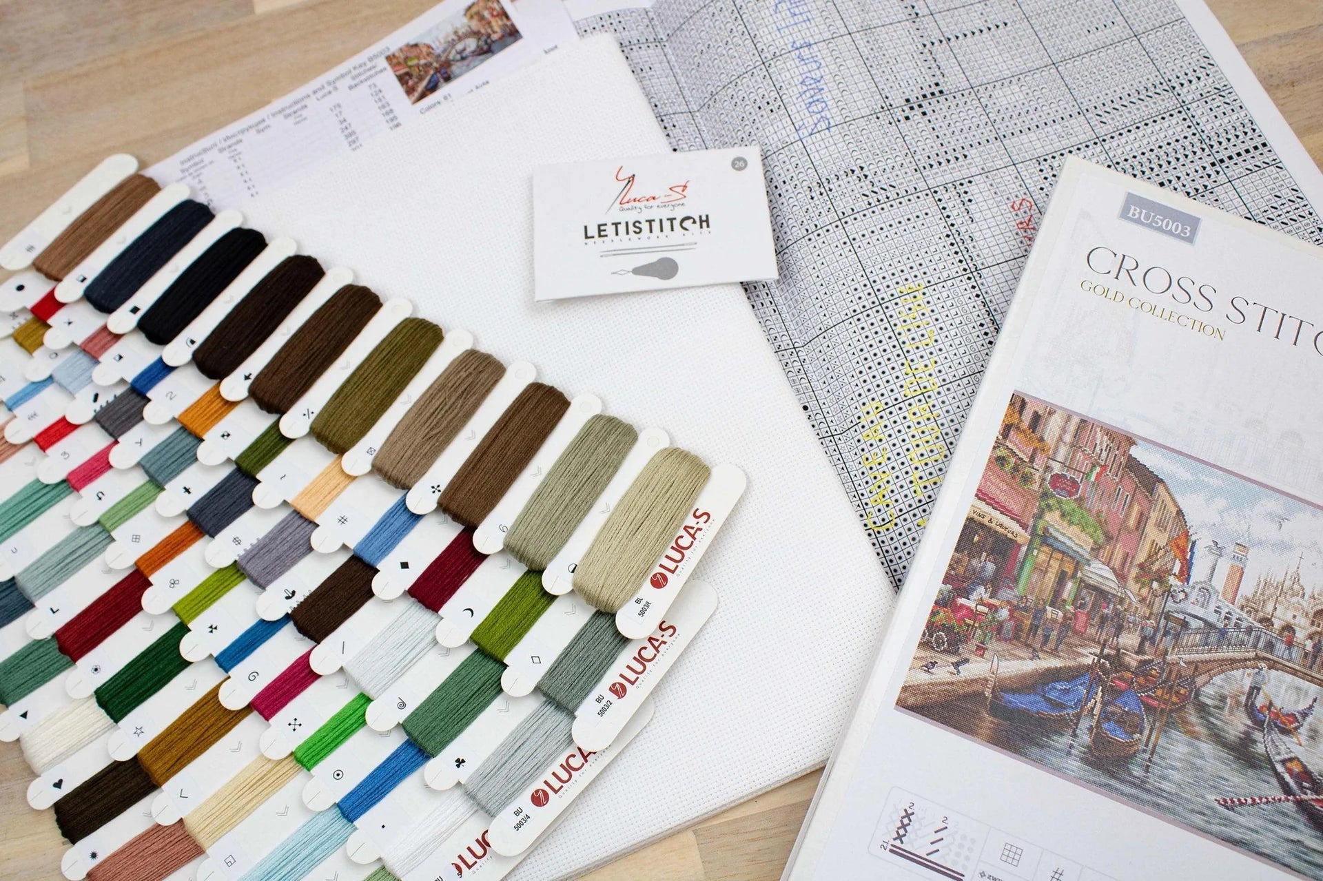 Cross Stitch Kit Luca - S - Venice, BU5003 | Knitting yarn shop / dzijas veikals