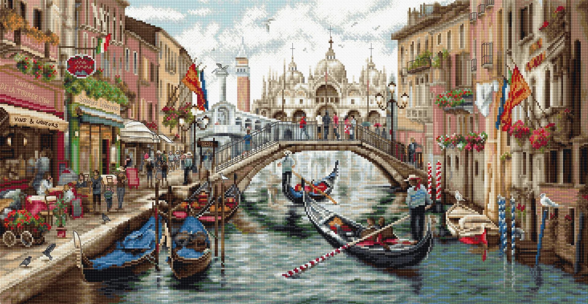 Cross Stitch Kit Luca - S - Venice, BU5003 | Knitting yarn shop / dzijas veikals