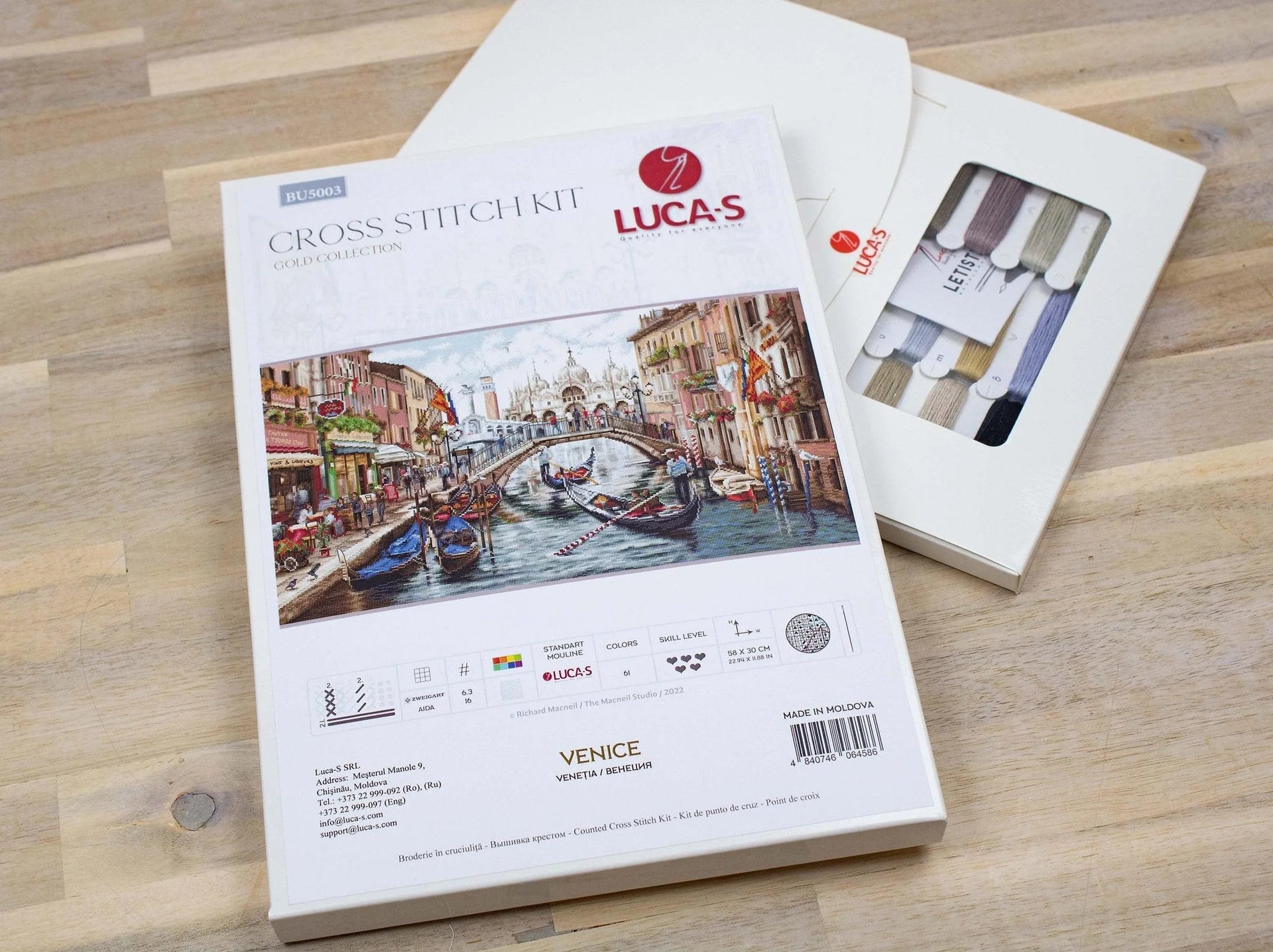 Cross Stitch Kit Luca - S - Venice, BU5003 | Knitting yarn shop / dzijas veikals