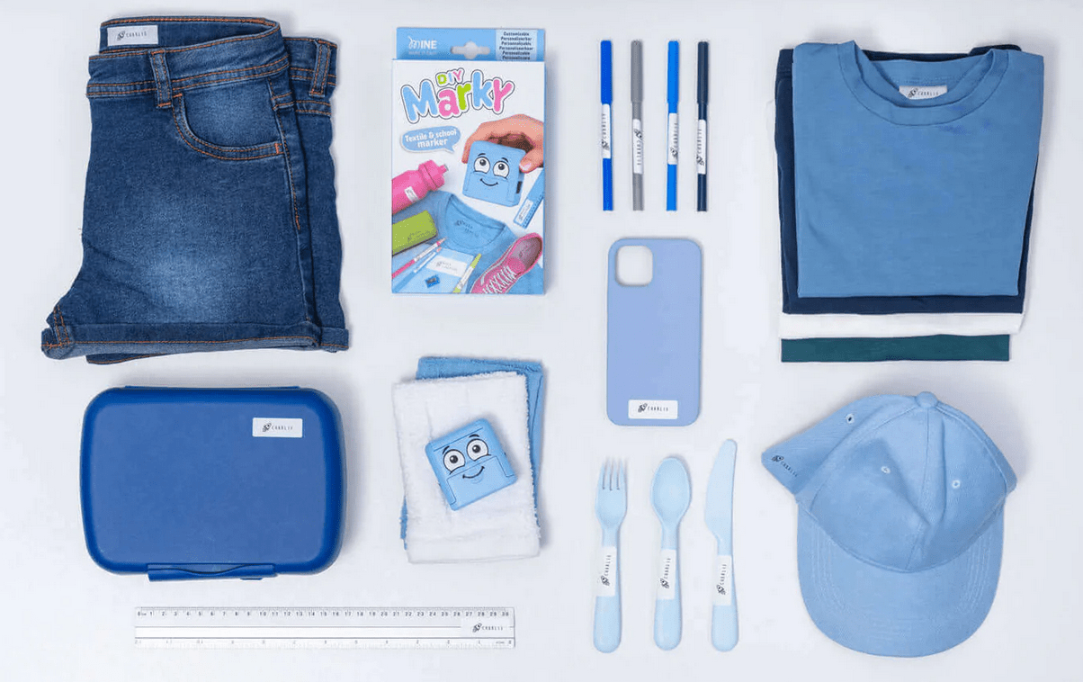 DIY Marky: Textile & School Marker Light blue | Knitting yarn shop / dzijas veikals