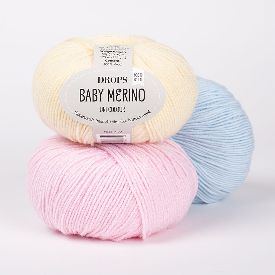 DROPS Baby Merino 01 white | Knitting yarn shop / dzijas veikals