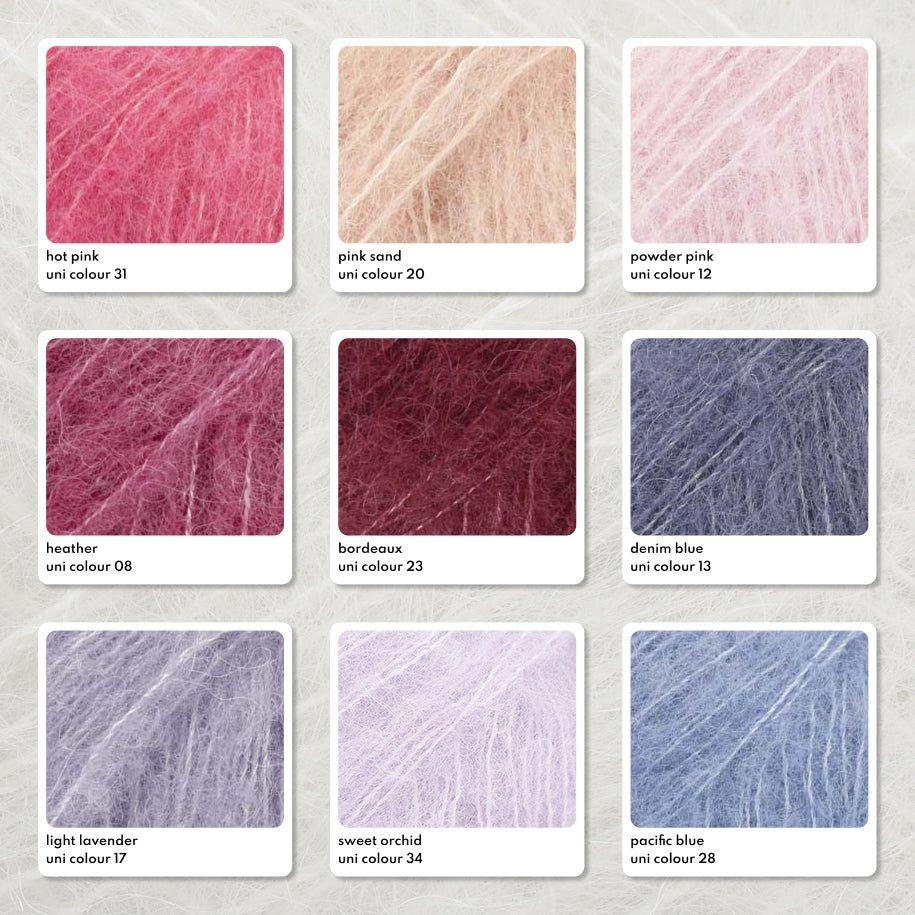 DROPS Brushed Alpaca Silk 01 off white | Knitting yarn shop / dzijas veikals