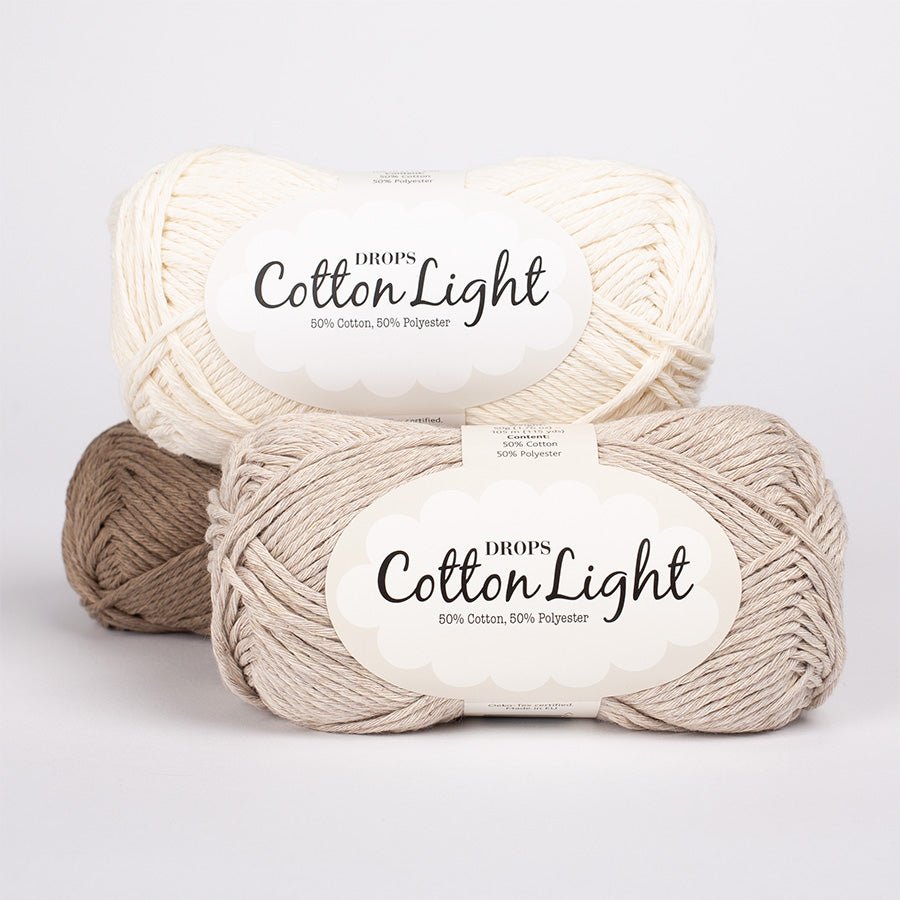 DROPS Cotton Light 01 off white | Knitting yarn shop / dzijas veikals