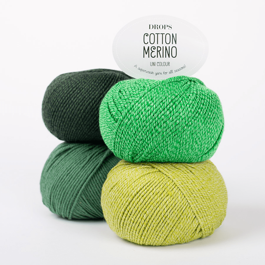 DROPS Cotton Merino 29 sea green | Knitting yarn shop / dzijas veikals