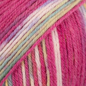 DROPS Fabel FABEL PRINT 161 pink dream | Knitting yarn shop / dzijas veikals