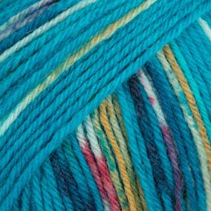 DROPS Fabel FABEL PRINT 162 blue sea | Knitting yarn shop / dzijas veikals