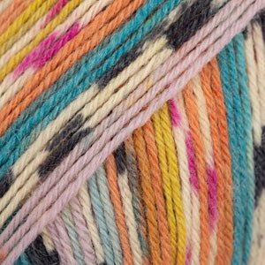 DROPS Fabel FABEL PRINT 923 country fair | Knitting yarn shop / dzijas veikals