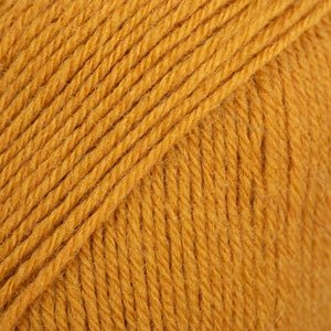 DROPS Fabel FABEL UNI COLOUR 111 mustard | Knitting yarn shop / dzijas veikals