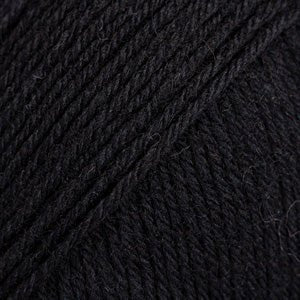 DROPS Fabel FABEL UNI COLOUR 400 black | Knitting yarn shop / dzijas veikals