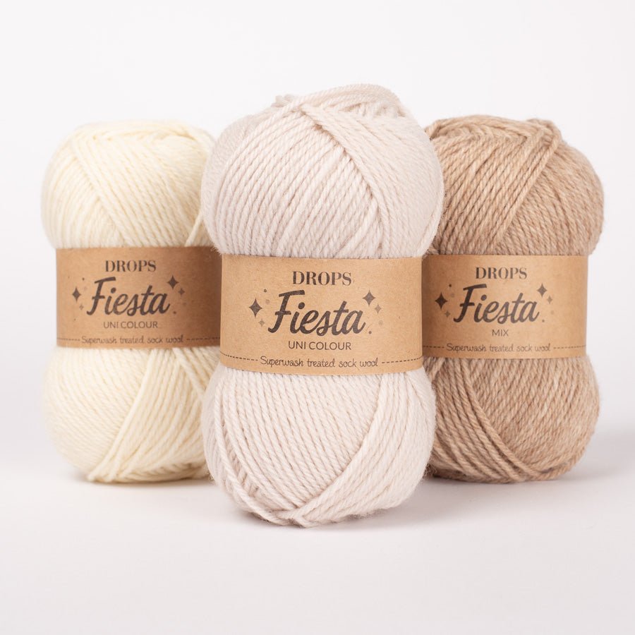 DROPS Fiesta 01 off white | Knitting yarn shop / dzijas veikals