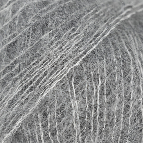 DROPS Kidsilk Mohair and Silk Yarn 75 steel grey | Knitting yarn shop / dzijas veikals