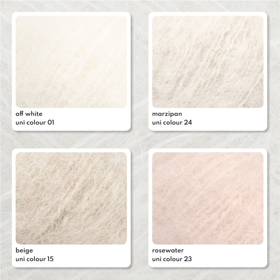 DROPS Melody MELODY UNI COLOUR 01 off white | Knitting yarn shop / dzijas veikals