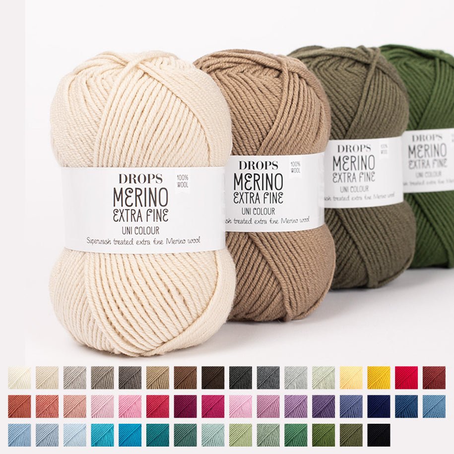 DROPS MerinoExtrafine MERINO EXTRA FINE UNICOLOR 01 off white | Knitting yarn shop / dzijas veikals