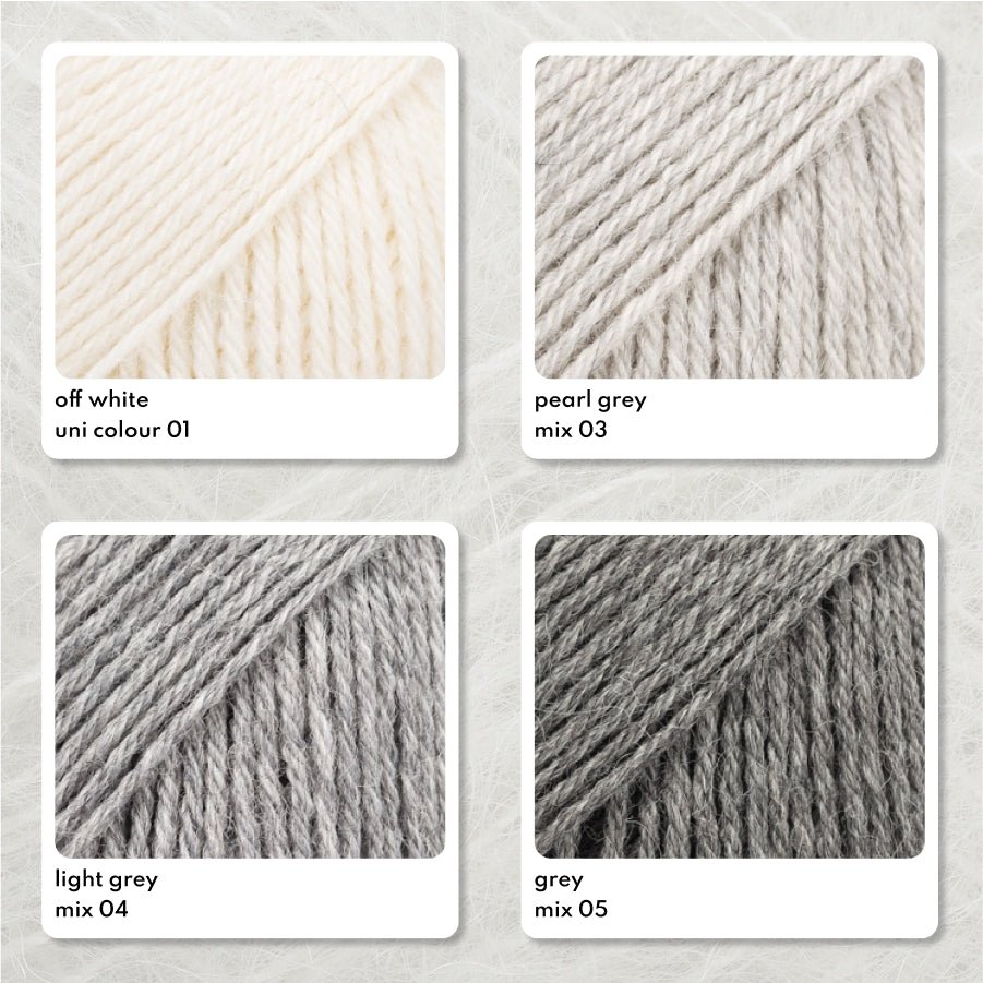 DROPS Nord NORD UNI COLOUR 01 off white | Knitting yarn shop / dzijas veikals