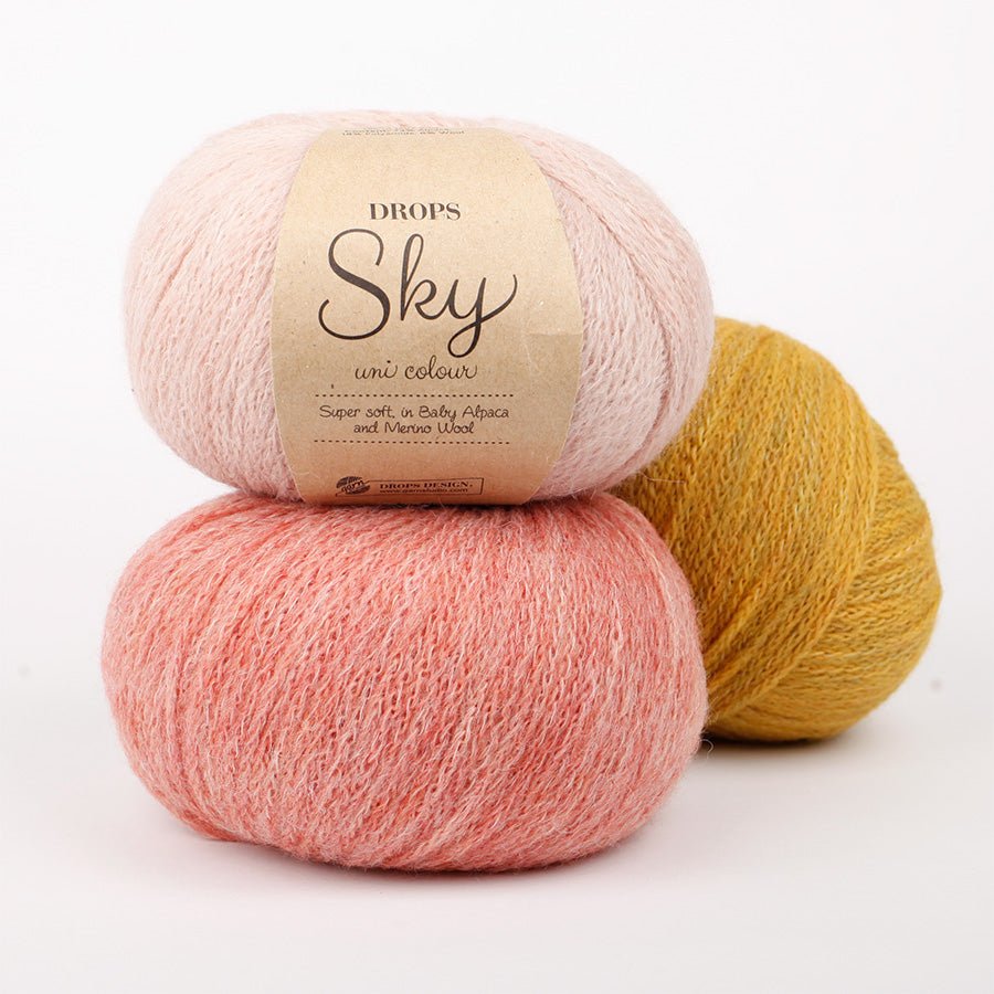 DROPS Sky 01 white | Knitting yarn shop / dzijas veikals