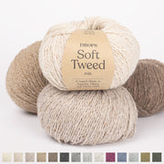 DROPS SOFT TWEED 01 off white | Knitting yarn shop / dzijas veikals