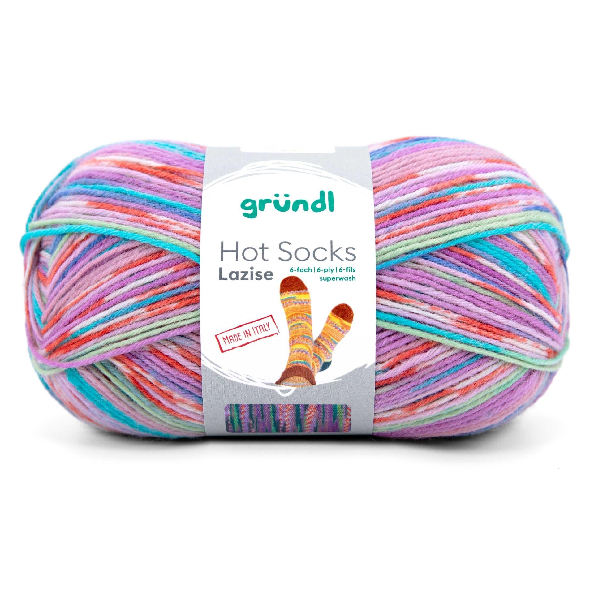 GRÜNDL Hot Socks Lazise Yarn – 6 - Ply Superwash Wool, Durable & Easy - Care Hot Socks Lazise, 6 - fach - 05 | Knitting yarn shop / dzijas veikals