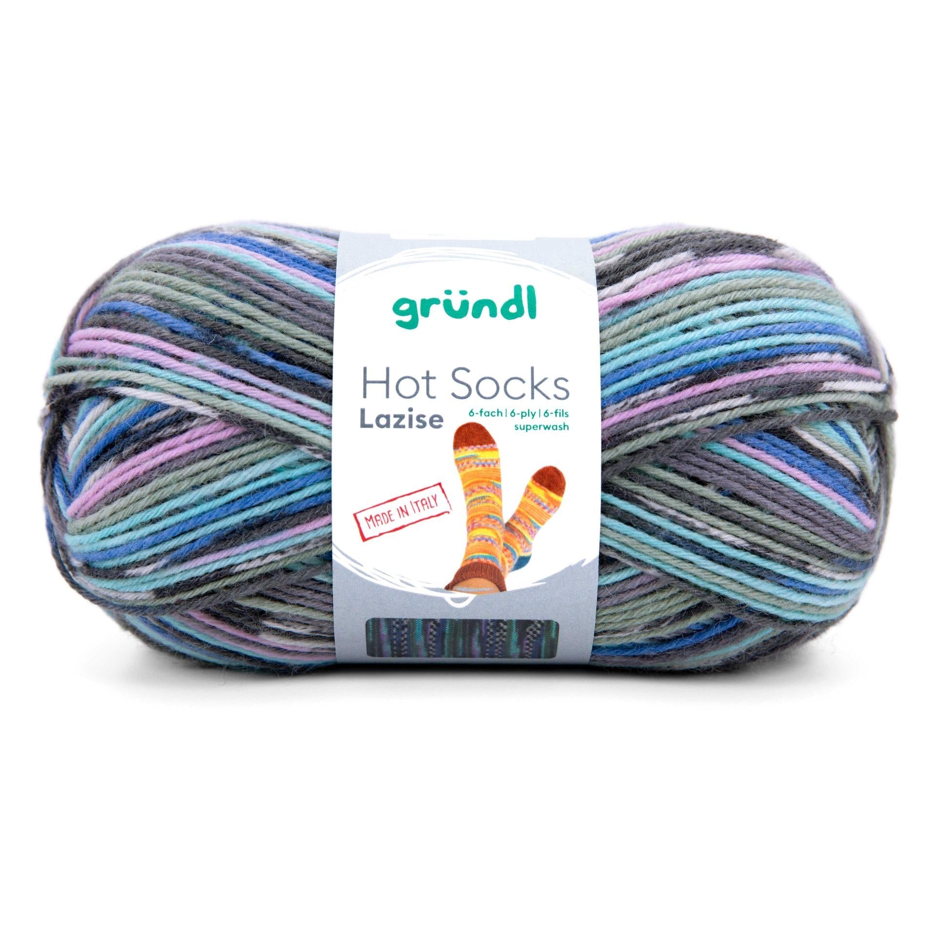 GRÜNDL Hot Socks Lazise Yarn – 6 - Ply Superwash Wool, Durable & Easy - Care Hot Socks Lazise, 6 - fach - 06 | Knitting yarn shop / dzijas veikals