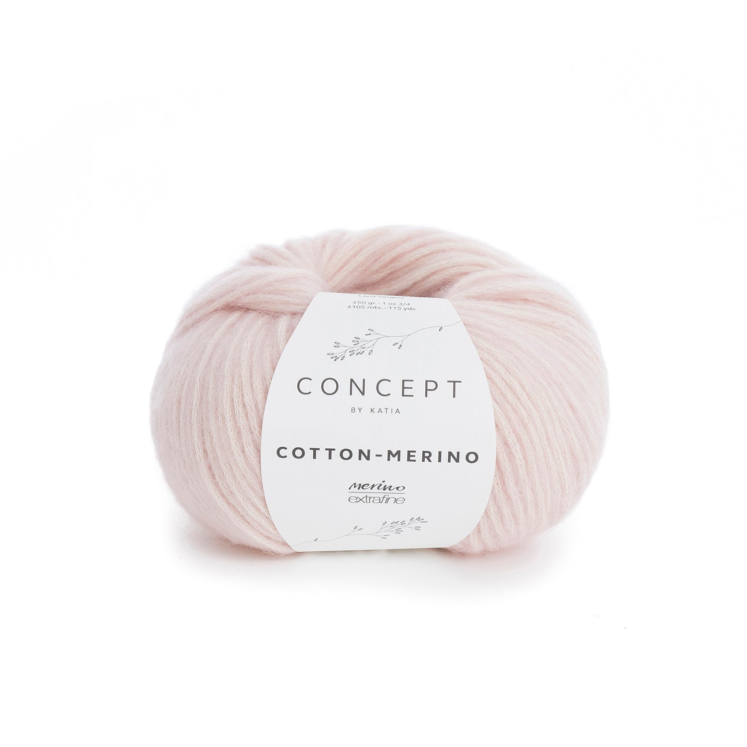 KATIA Cotton-Merino – 70% Cotton, 30% Extra-Fine Merino Wool 103 - Very light rose | Knitting yarn shop / dzijas veikals