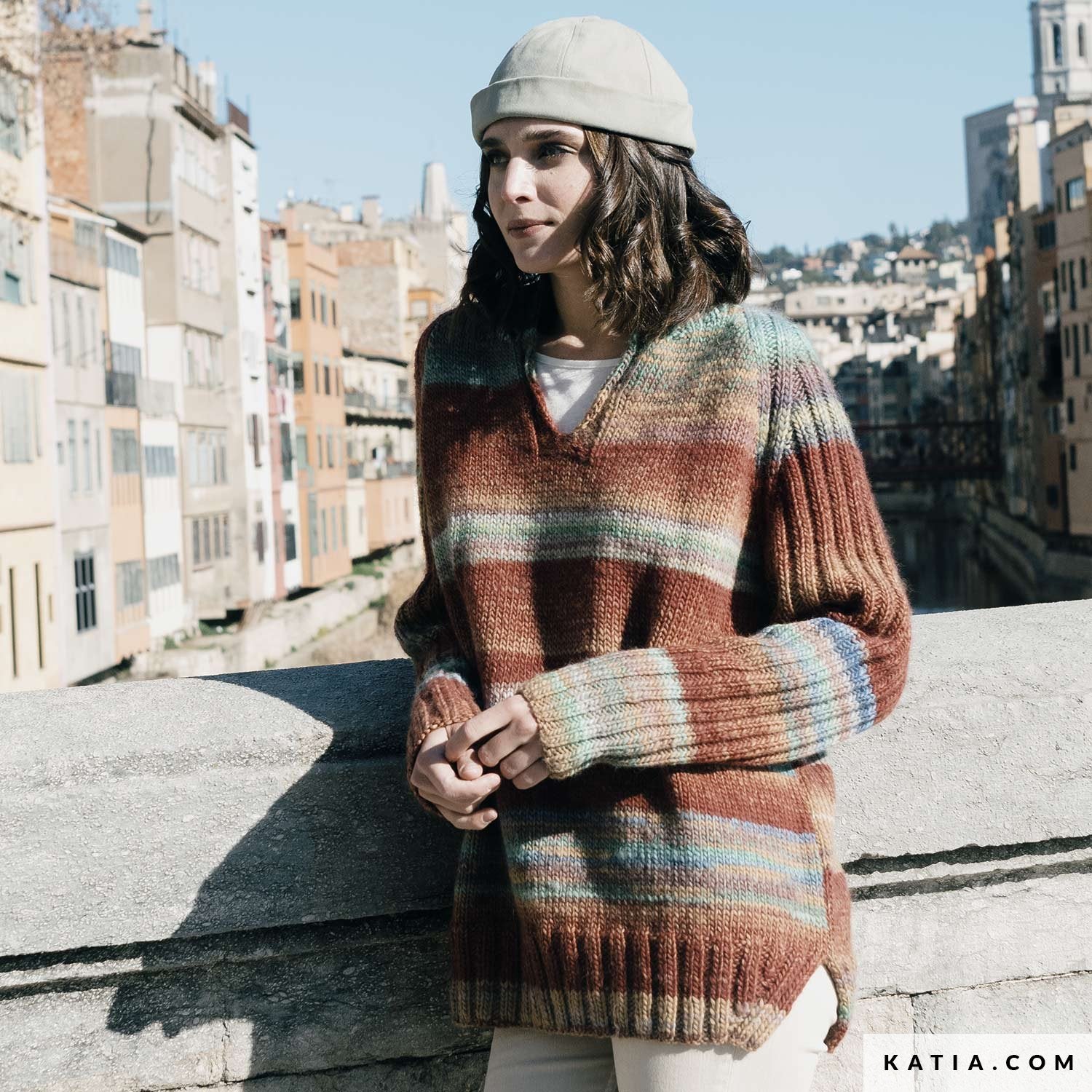 Katia Kirei Color Yarn – 100% Superwash Merino Wool with Striped Effect KIREI COLOR 354 | Knitting yarn shop / dzijas veikals