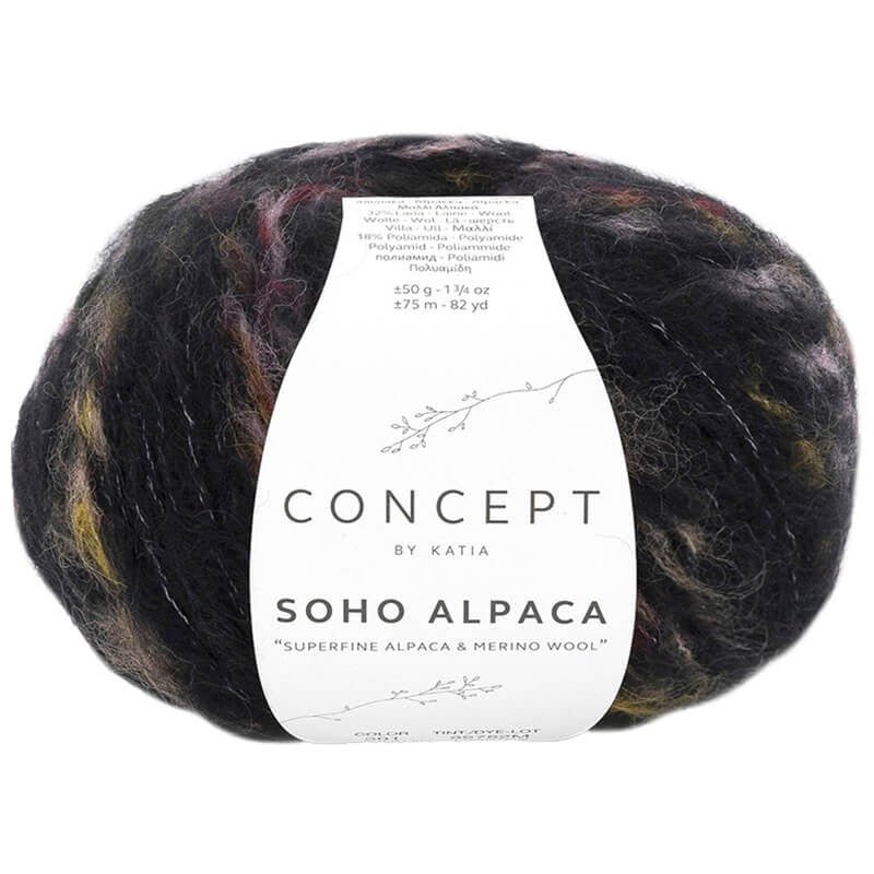 Katia Soho Alpaca Yarn – Soft Bouclé Blend with Mouliné Effect KATIA SOHO ALPACA 301 | Knitting yarn shop / dzijas veikals