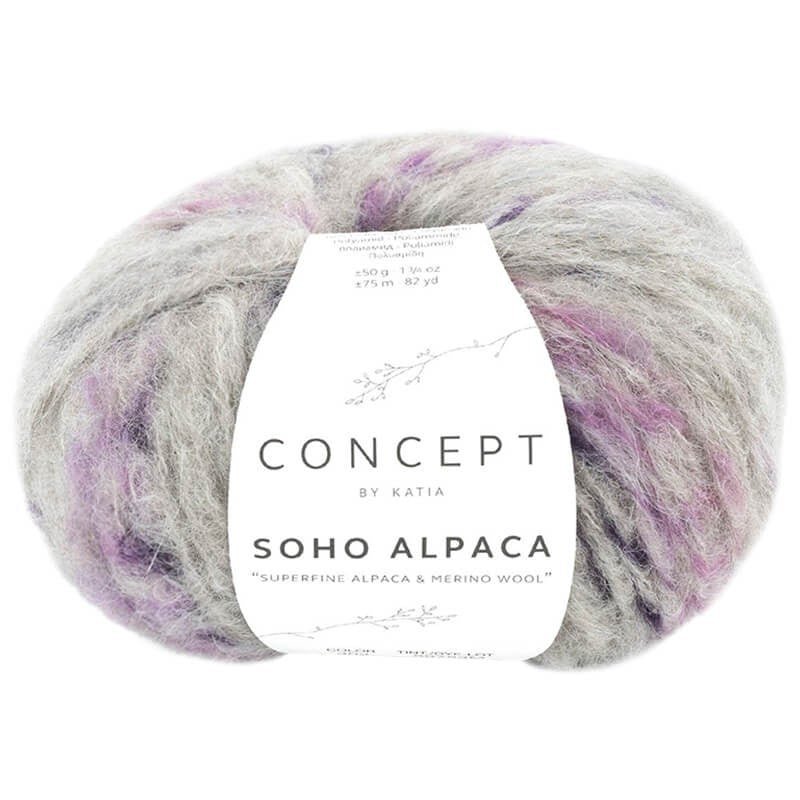 Katia Soho Alpaca Yarn – Soft Bouclé Blend with Mouliné Effect KATIA SOHO ALPACA 302 | Knitting yarn shop / dzijas veikals