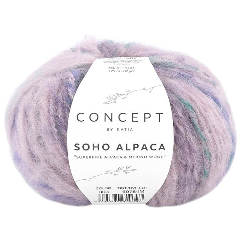 Katia Soho Alpaca Yarn – Soft Bouclé Blend with Mouliné Effect KATIA SOHO ALPACA 303 | Knitting yarn shop / dzijas veikals