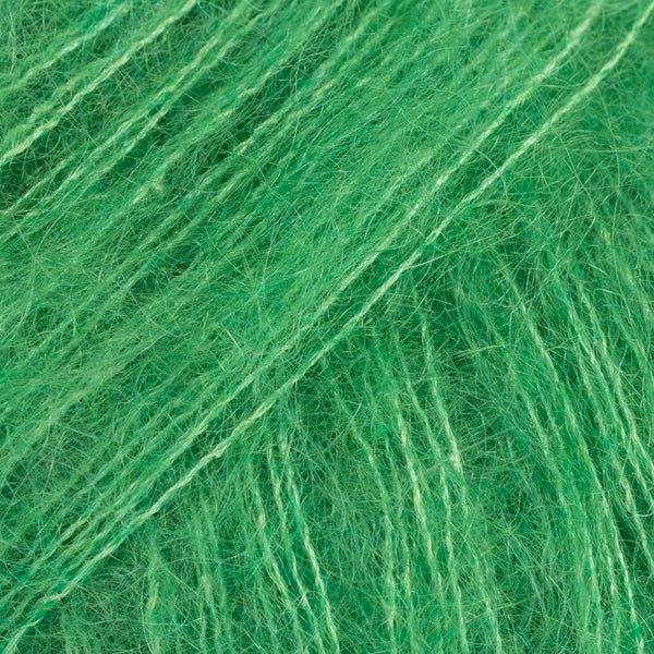 KID - SILK UNI COLOUR 48 parrot green | Knitting yarn shop / dzijas veikals