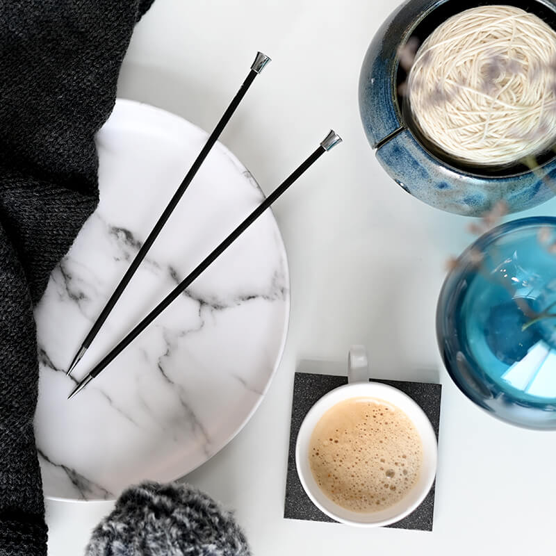 KnitPro Karbonz single - pointed needles, 25/35 cm, 2.00 - 6.00 mm 25 | Knitting yarn shop / dzijas veikals