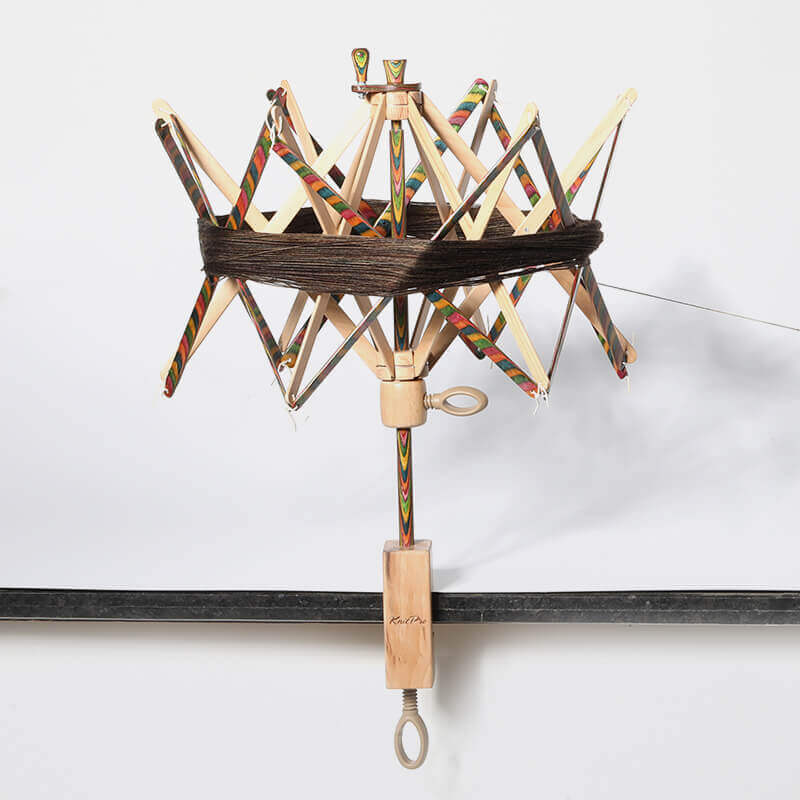 Knitpro Natural umbrella yarn winder with holder | Knitting yarn shop / dzijas veikals