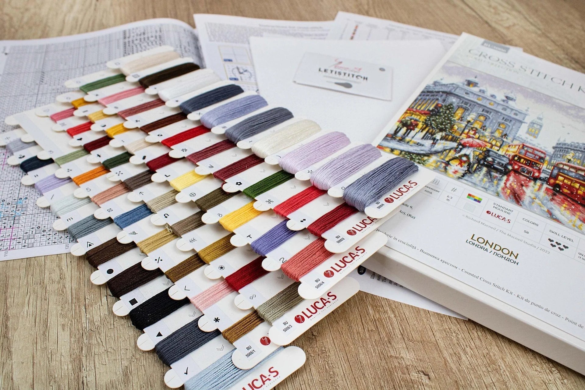 Luca - S Cross Stitch Kit – London BU5006, 16ct AIDA, 44.5x32cm | Knitting yarn shop / dzijas veikals