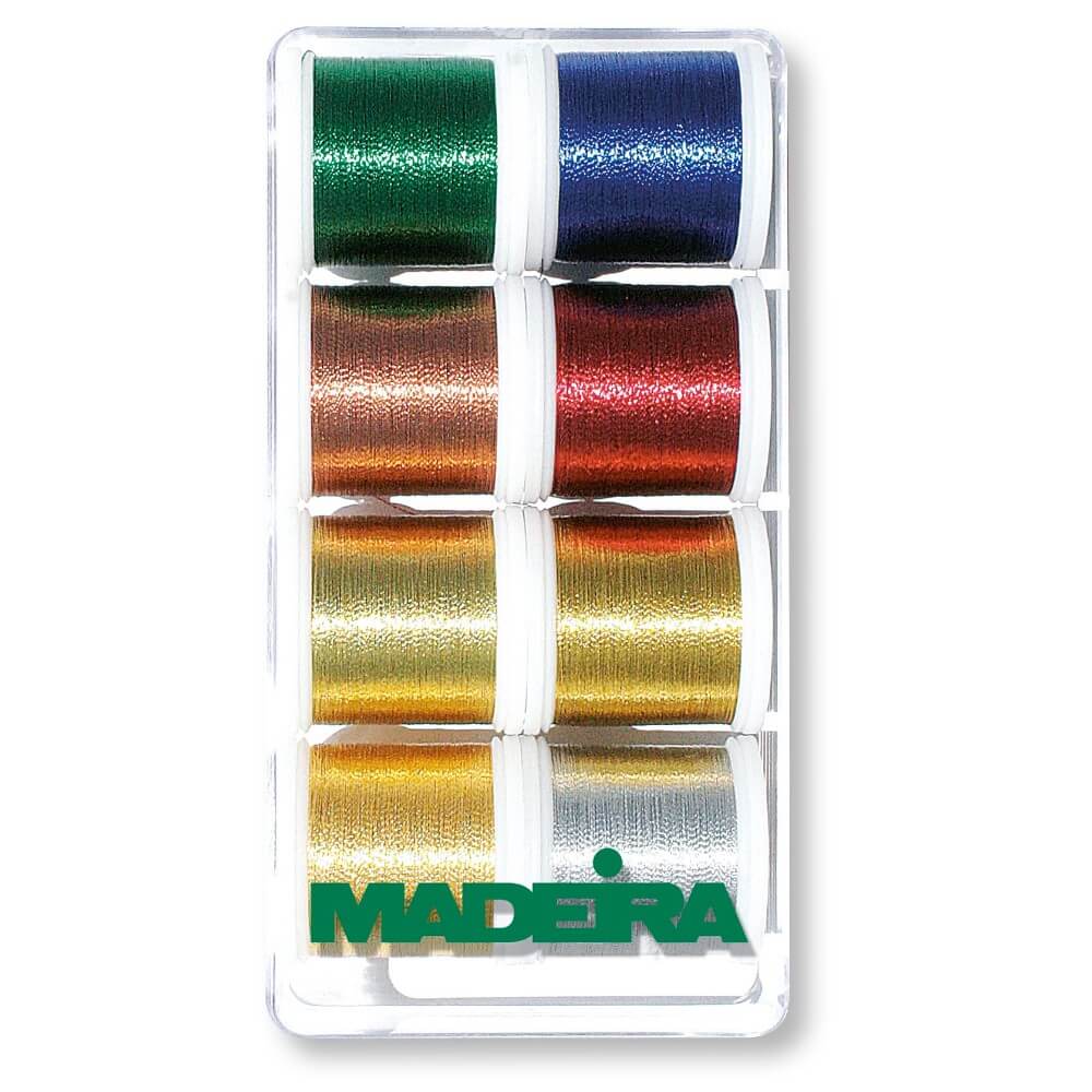 Madeira Classic metallic embroidery thread SET 8x200m - 1pc | Knitting yarn shop / dzijas veikals